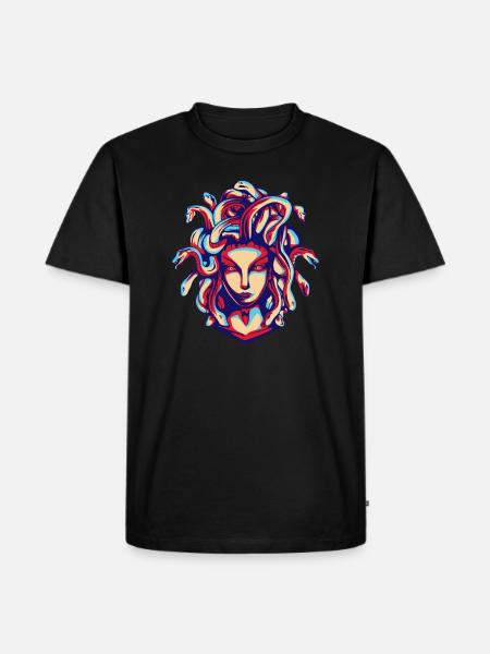 Creatura mitica Medusa Mitologia greca - Maglietta ecologica premium da uomo - nero