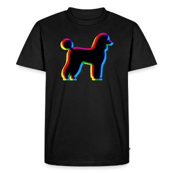 Caniche CMJN - T-shirt Premium bio Homme - noir - Devant - Nico (187cm)
