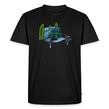 La Casquette De Pousse ! - T-shirt Premium bio Homme - noir - Devant - Nico (187cm)