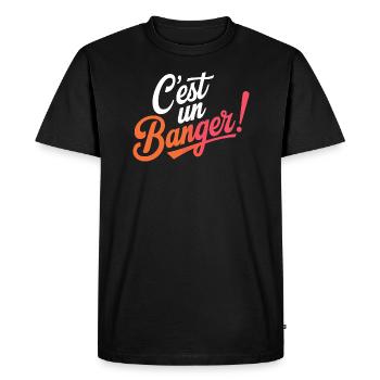 C'est un banger! - T-shirt Premium bio Homme - noir - Devant - Nico (187cm)