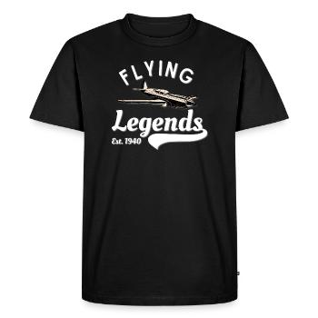 Design vintage de l’aviation - Flying Legends - T-shirt Premium bio Homme - noir - Devant - Nico (187cm)