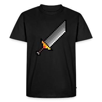 Giant sword pixel art - Men's Premium Organic T-Shirt - black - Front - Nico (187cm)