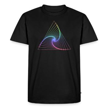 triangle rainbow - Men's Premium Organic T-Shirt - black - Front - Nico (187cm)