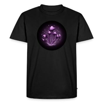 Champignons magiques - T-shirt Premium bio Homme - noir - Devant - Nico (187cm)