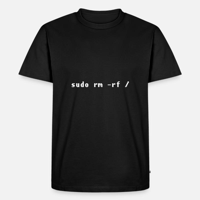 Lustiges Linux Admin Design - Männer Premium Bio T-Shirt - Schwarz