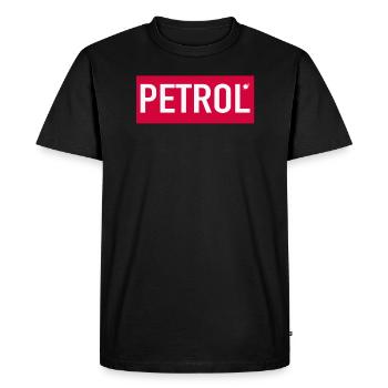 Pétrole essence - T-shirt Premium bio Homme - noir - Devant - Nico (187cm)