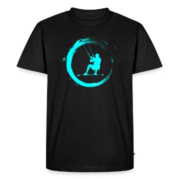kiter - Men's Premium Organic T-Shirt - black - Front - Nico (187cm)