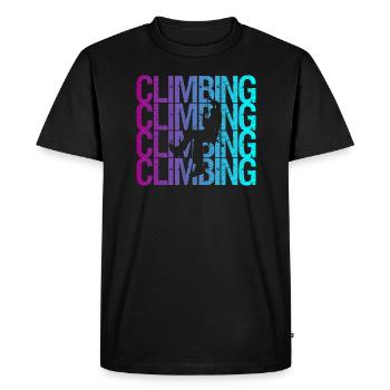 Escalade - T-shirt Premium bio Homme - noir - Devant - Nico (187cm)
