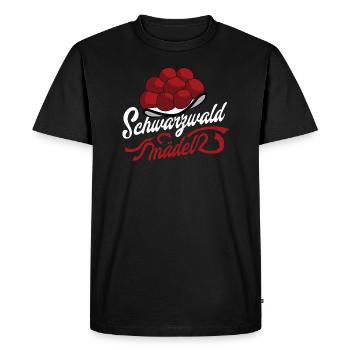 Schwarzwaldmädel Bollenhut Motiv - Männer Premium Bio T-Shirt - Schwarz - Vorne - Nico (187cm)