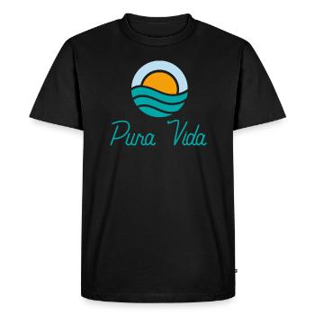 Pura vida Soleil - T-shirt Premium bio Homme - noir - Devant - Nico (187cm)