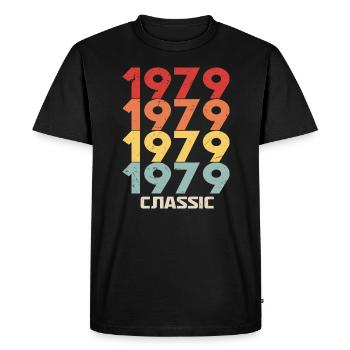 1979 Jubilee in classic vintage style 1979 - Men's Premium Organic T-Shirt - black - Front - Nico (187cm)