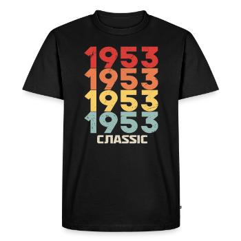1953 Jubilee in classic vintage style 1953 - Men's Premium Organic T-Shirt - black - Front - Nico (187cm)