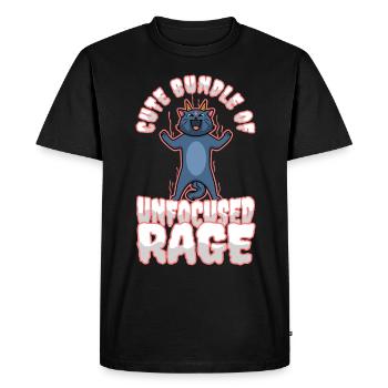 Joli paquet de rage non focalisée - T-shirt Premium bio Homme - noir - Devant - Nico (187cm)