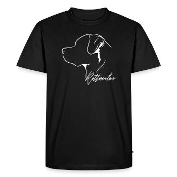 Rottweiler Profil Chiens Chien Wilsigns - T-shirt Premium bio Homme - noir - Devant - Nico (187cm)