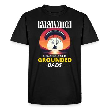 Paramotor Pilot Paramotoring Powered Paraglider - Men's Premium Organic T-Shirt - black - Front - Nico (187cm)