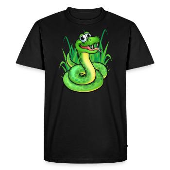 Serpent - T-shirt Premium bio Homme - noir - Devant - Nico (187cm)