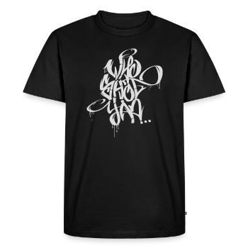 WHOSHOTYA? (Blanc) - T-shirt Premium bio Homme - noir - Devant - Nico (187cm)