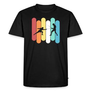 clôture - T-shirt Premium bio Homme - noir - Devant - Nico (187cm)