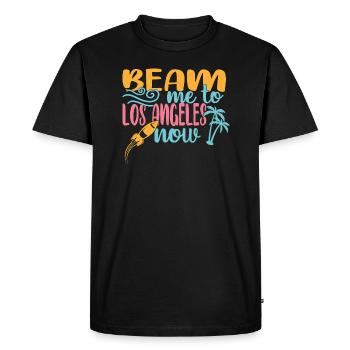 Los Angeles - T-shirt Premium bio Homme - noir - Devant - Nico (187cm)