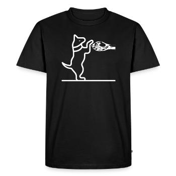 Chien chien - T-shirt Premium bio Homme - noir - Devant - Nico (187cm)