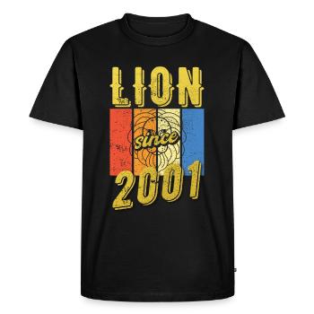 Léo 2001 Zodiac Cadeau d’anniversaire - T-shirt Premium bio Homme - noir - Devant - Nico (187cm)
