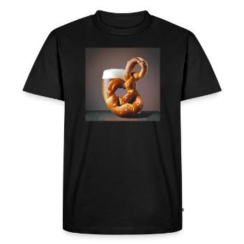 Bière Bretzel Chope - T-shirt Premium bio Homme - noir - Devant - Nico (187cm)
