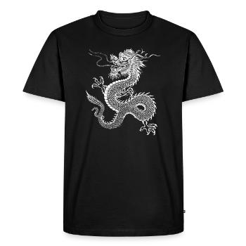 Conception du dragon chinois - T-shirt Premium bio Homme - noir - Devant - Nico (187cm)