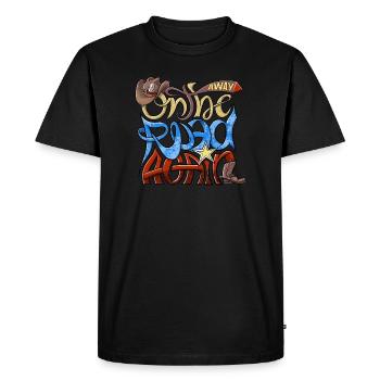 On The Road Again - On the Road Again - Clothes, Gifts - Men's Premium Organic T-Shirt - black - Front - Nico (187cm)