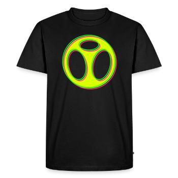 Peach Tubes - Men's Premium Organic T-Shirt - black - Front - Nico (187cm)