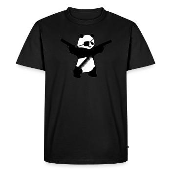 ours panda streetart - T-shirt Premium bio Homme - noir - Devant - Nico (187cm)