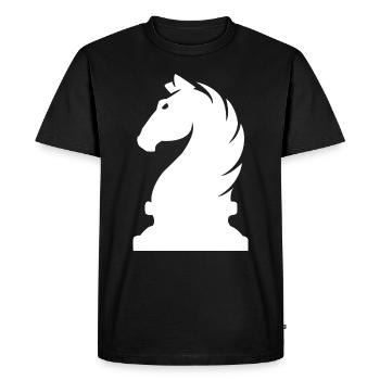 Springer Chess Horse Chess Player Gift - Men's Premium Organic T-Shirt - black - Front - Nico (187cm)