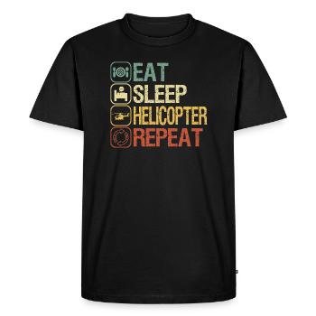 Helicopter pilots - Men's Premium Organic T-Shirt - black - Front - Nico (187cm)