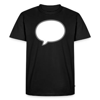 Comic design speech bubble - Men's Premium Organic T-Shirt - black - Front - Nico (187cm)