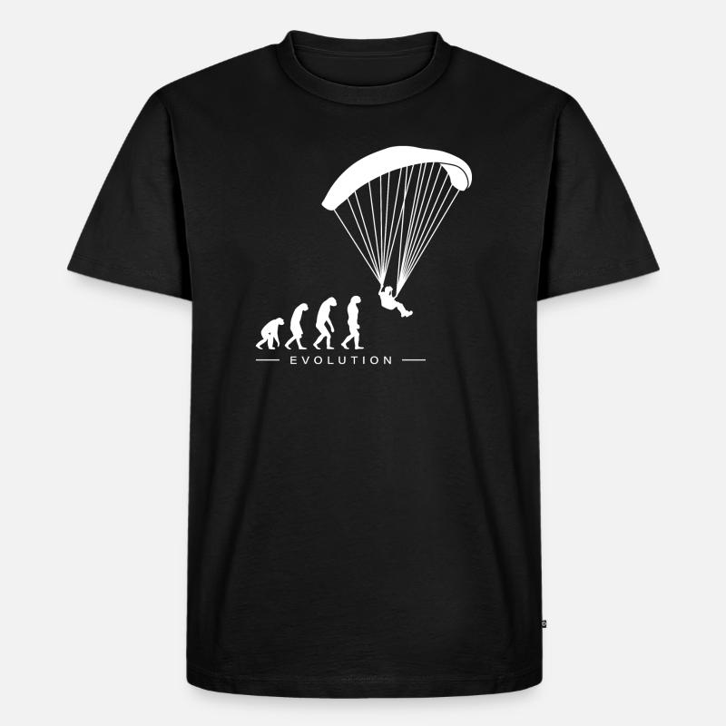 Paragleiter Paragleiten Evolution Motiv - Männer Premium Bio T-Shirt - Schwarz