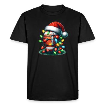 Noël football - T-shirt Premium bio Homme - noir - Devant - Nico (187cm)