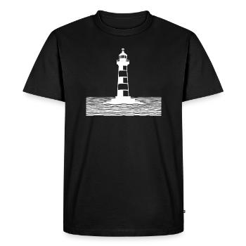 Lighthouse 1 white - Men's Premium Organic T-Shirt - black - Front - Nico (187cm)