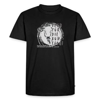 Pas de chance pour la vache Elsa - parfois vous perdez... - T-shirt Premium bio Homme - noir - Devant - Nico (187cm)