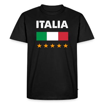 Italia Champion 5 étoile - T-shirt Premium bio Homme - noir - Devant - Nico (187cm)