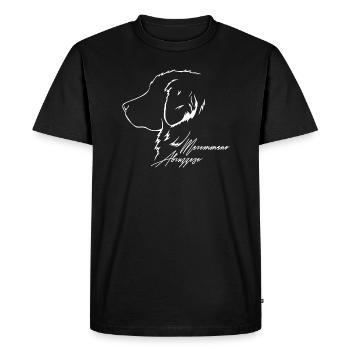 MAREMMANO ABRUZZESE Profil Chiens Wilsigns - T-shirt Premium bio Homme - noir - Devant - Nico (187cm)