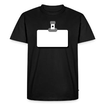 schild_f3 - Men's Premium Organic T-Shirt - black - Front - Nico (187cm)