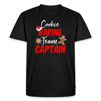 Christmas gingerbread baking gift idea - Men's Premium Organic T-Shirt - black - Front - Nico (187cm)