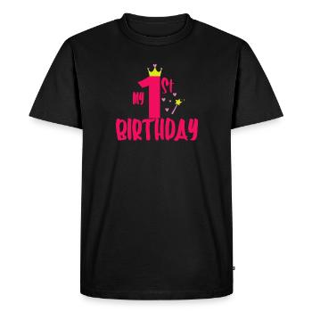Mon premier anniversaire - T-shirt Premium bio Homme - noir - Devant - Nico (187cm)