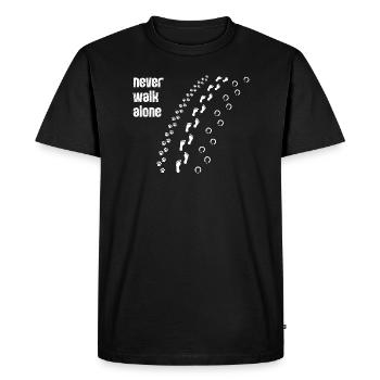 Ne marchez jamais seul - T-shirt Premium bio Homme - noir - Devant - Nico (187cm)
