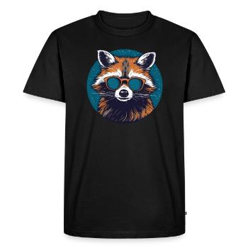 raton laveur lunettes de soleil pellicules ringtail - T-shirt Premium bio Homme - noir - Devant - Nico (187cm)