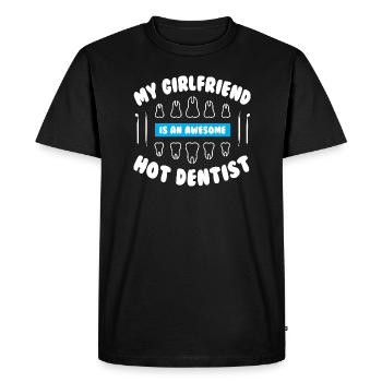 Ma copine dentiste sexy - T-shirt Premium bio Homme - noir - Devant - Nico (187cm)