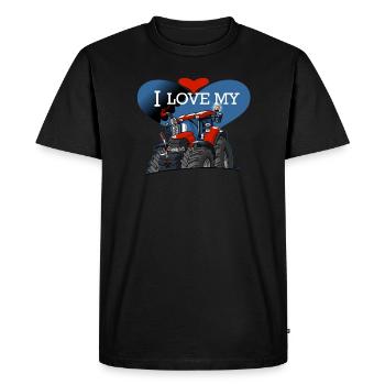 0841 0844 I love my CIH def - Men's Premium Organic T-Shirt - black - Front - Nico (187cm)