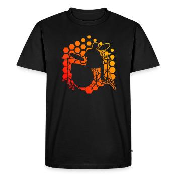 Drum Kit Drums Percussionist - Men's Premium Organic T-Shirt - black - Front - Nico (187cm)