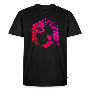 Drummer Women's Drum Kit Men's Drums - Men's Premium Organic T-Shirt - black - Front - Nico (187cm)