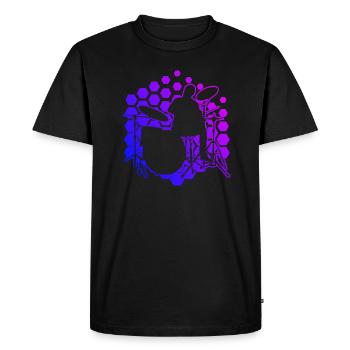 Drummer Men's Drum Kit Drums Drum Playing - Men's Premium Organic T-Shirt - black - Front - Nico (187cm)