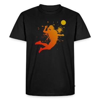 Volleyball players Volleyball players Playing volleyball - Men's Premium Organic T-Shirt - black - Front - Nico (187cm)